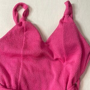 Pink lily Medium hot pink one piece bathing suit